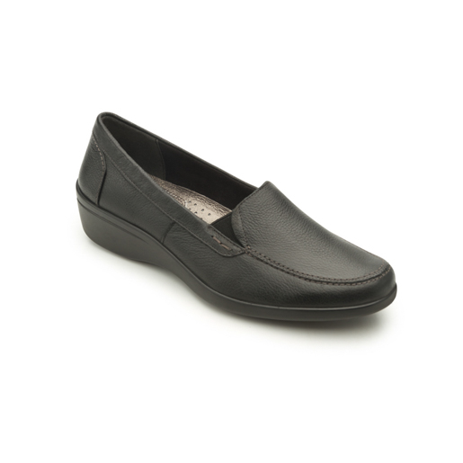Mocasín Casual Flexi Con Elásticos Laterales Para Mujer - Estilo 18102 Negro