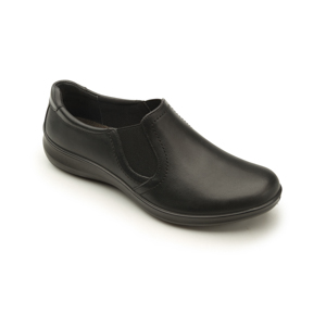 Mocasín De Servicio/Clínico Flexi Con Elásticos Laterales Para Mujer - Estilo 25901 Negro