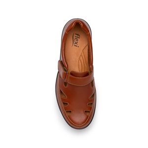 Flat Casual Flexi Con Aberturas Para Mujer - Estilo 25905 Whisky