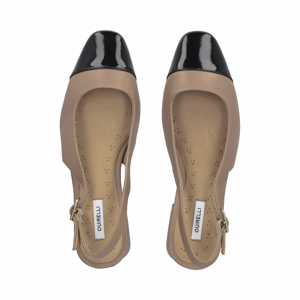 Tacón de vestir en piel color nude Quirelli estilo 300801