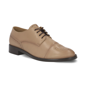 Oxford casual en piel color nude Quirelli estilo 301202