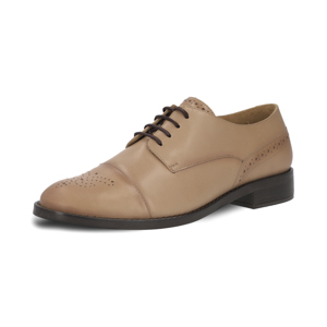 Oxford casual en piel color nude Quirelli estilo 301202