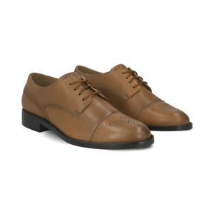 Oxford casual en piel color tan Quirelli estilo 301202