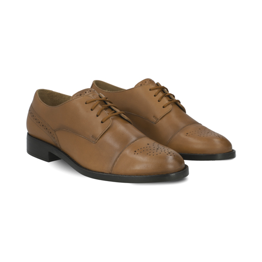 Oxford casual en piel color tan Quirelli estilo 301202