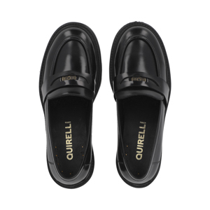 Penny loafer chunky en piel color negro Quirelli estilo 302101