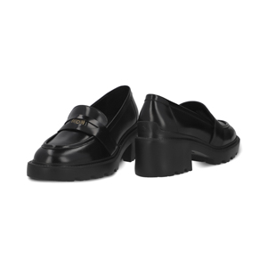 Penny loafer chunky en piel color negro Quirelli estilo 302101