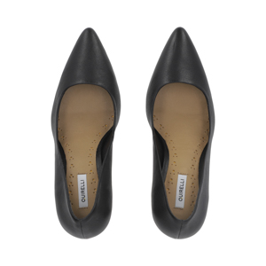 Zapatilla en piel color negro Quirelli estilo 302401