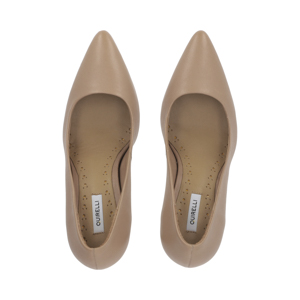 Zapatilla en piel color nude Quirelli estilo 302401