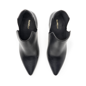 Botín Puntal De Tacón Quirelli para Mujer Estilo 302407 Negro