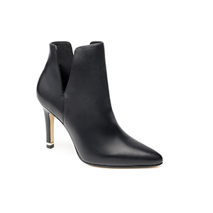 Botín Puntal De Tacón Quirelli para Mujer Estilo 302407 Negro
