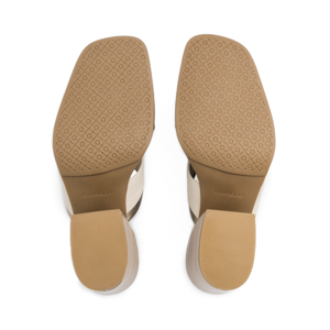 Sandalia Tacón Medio Quirelli para Mujer Estilo 302604 Latte