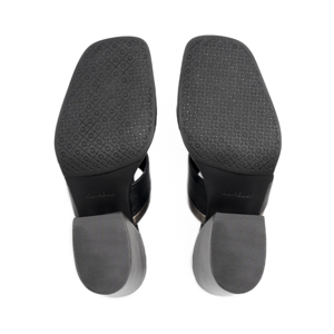 Sandalia Tacón Medio Quirelli para Mujer Estilo 302604 Negro