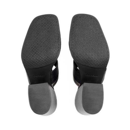 Sandalia Tacón Medio Quirelli para Mujer Estilo 302604 Negro