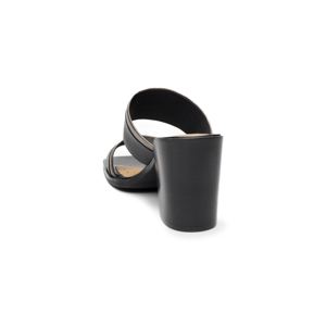 Sandalia Tacón Medio Quirelli para Mujer Estilo 302604 Negro