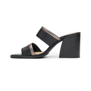 Sandalia Tacón Medio Quirelli para Mujer Estilo 302604 Negro