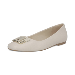 Balerina con herraje en piel color latte Quirelli estilo 302902