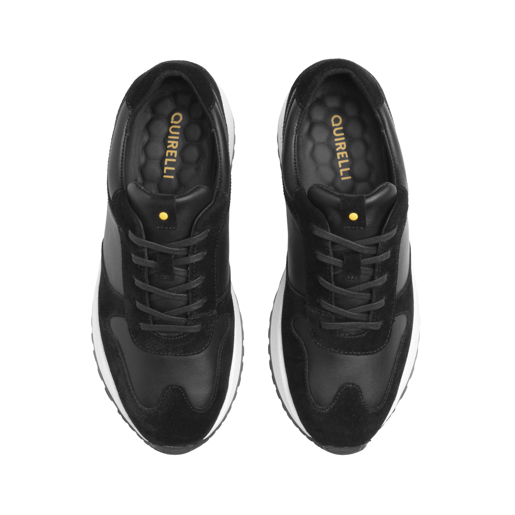 Sneaker Retro Runner Quirelli para Mujer con Biomotion Estilo 303602 Negro