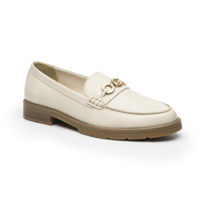 Mocasín Con Herraje Quirelli para Mujer con Plantilla Acojinada Estilo 303702 Latte