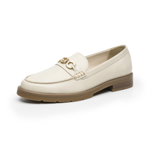 Mocasín Con Herraje Quirelli para Mujer con Plantilla Acojinada Estilo 303702 Latte