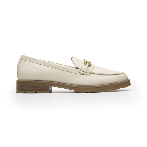 Mocasín Con Herraje Quirelli para Mujer con Plantilla Acojinada Estilo 303702 Latte