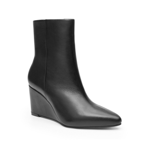 Botín Puntal Cuña Quirelli para Mujer con Suela Preacabada Estilo 303802 Negro