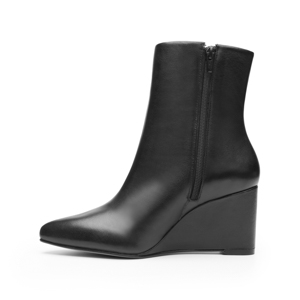 Botín Puntal Cuña Quirelli para Mujer con Suela Preacabada Estilo 303802 Negro