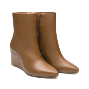 Botín Puntal Cuña Quirelli para Mujer con Suela Preacabada Estilo 303802 Tan