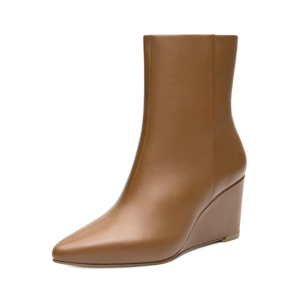 Botín Puntal Cuña Quirelli para Mujer con Suela Preacabada Estilo 303802 Tan