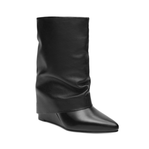 Botín Puntal Cuña Quirelli para Mujer con Suela Preacabada Estilo 303803 Negro
