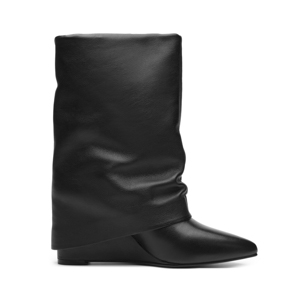 Botín Puntal Cuña Quirelli para Mujer con Suela Preacabada Estilo 303803 Negro