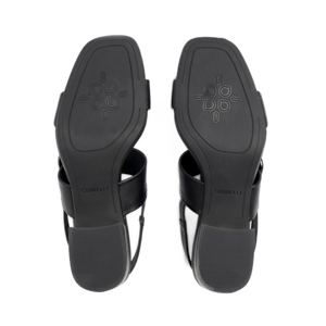 Sandalia Tacón Medio Quirelli para Mujer Estilo 304001 Negro