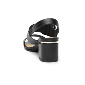 Sandalia Tacón Medio Quirelli para Mujer Estilo 304001 Negro