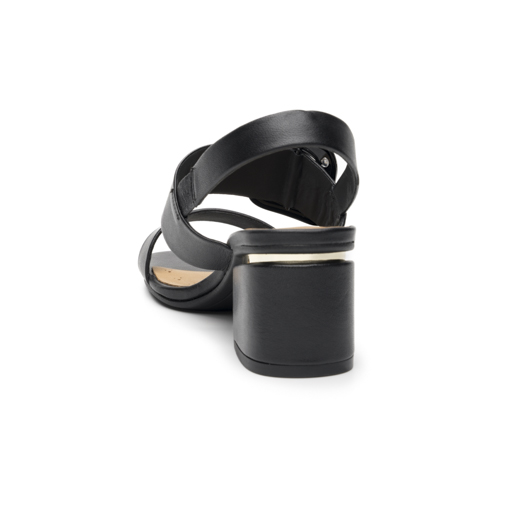 Sandalia Tacón Medio Quirelli para Mujer Estilo 304001 Negro