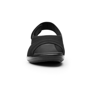 Sandalia Textil Peep Toe Flexi para Mujer con Adaptabilidad Al Pie Estilo 34927 Negro