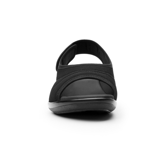 Sandalia Textil Peep Toe Flexi para Mujer con Adaptabilidad Al Pie Estilo 34927 Negro
