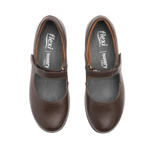 Balerina Escolar Flexi para Niña con Ancho Ajustable Estilo 35902 Café