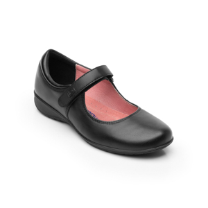 Flat Escolar Flexi Con Pulsera Con Velcro Para Niña - Estilo 35902 Negro