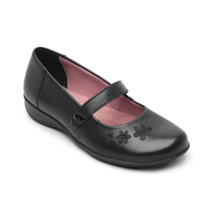 Balerina Escolar Flexi para Niña elaborada en 100% Piel Estilo 35930 Negro