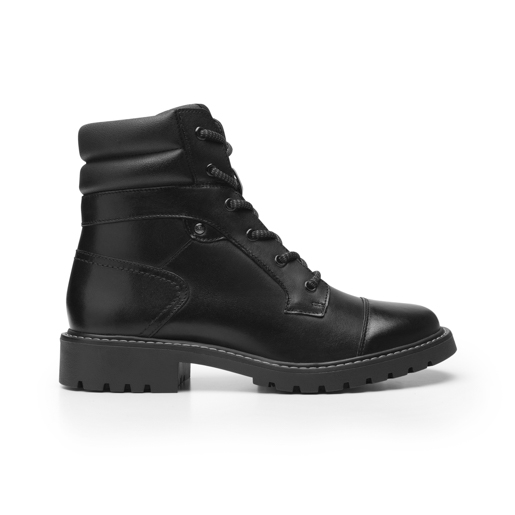 Botín Militar Flexi para Mujer con Cierre Interno Estilo 37822 Negro