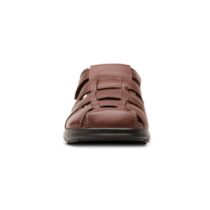 Sandalia Con Ajuste De Piel Flexi para Hombre con Recovery Form Estilo 400015 Caoba