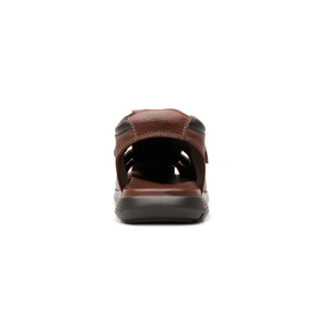 Sandalia Con Ajuste De Piel Flexi para Hombre con Recovery Form Estilo 400015 Caoba