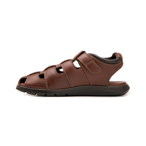 Sandalia Con Ajuste De Piel Flexi para Hombre con Recovery Form Estilo 400015 Caoba