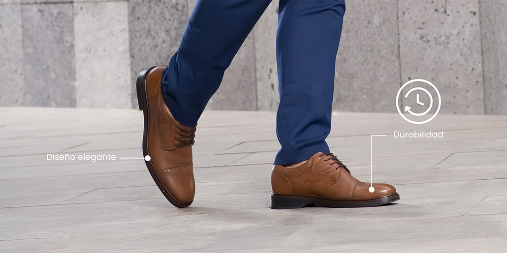 Zapato De Vestir Para Salir Flexi De Tipo Derby Para Hombre - Estilo 400102 Negro