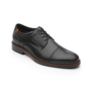 Zapato De Vestir Para Salir Flexi De Tipo Derby Para Hombre - Estilo 400102 Negro