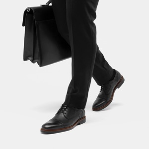 Zapato De Vestir Para Salir Flexi De Tipo Derby Para Hombre - Estilo 400102 Negro