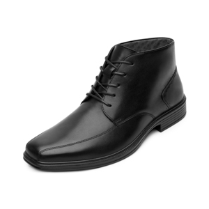 Botín Piel Con Agujetas Flexi para Hombre con Walking Soft Estilo 406404 Negro