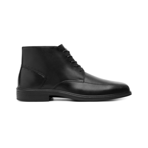 Botín Piel Con Agujetas Flexi para Hombre con Walking Soft Estilo 406404 Negro