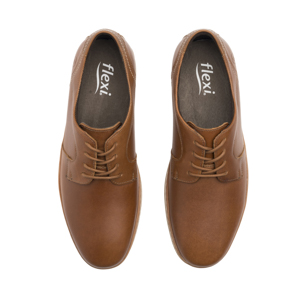 Derby Casual Flexi para Hombre Estilo 406801 Café