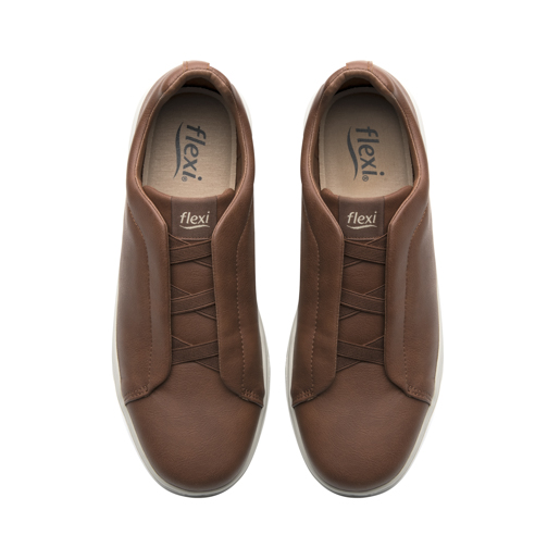 Sneaker Casual Slip On Flexi para Hombre Estilo 415307 Café