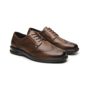 Derby Flexi para Hombre con Shock Point Estilo 417702 Tan